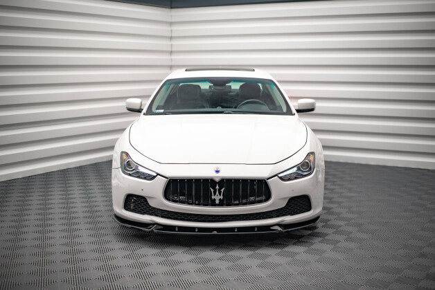 Cup Spoilerlippe Front Ansatz V.2 passend für Maserati Ghibli Mk3 schwarz Hochglanz