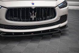 Street+ Spoilerlippe Front Ansatz V.2 passend für Maserati Ghibli Mk3 schwarz Hochglanz