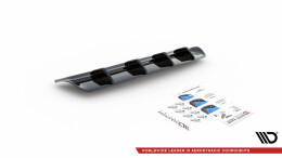 Heck Ansatz Diffusor für Maserati Ghibli Mk3 schwarz Hochglanz