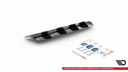Heck Ansatz Diffusor passend für Maserati Ghibli Mk3 schwarz Hochglanz