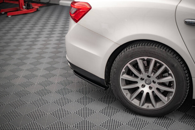 Heck Ansatz Flaps Diffusor passend für Maserati Ghibli Mk3 schwarz Hochglanz