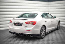 Heck Ansatz Flaps Diffusor passend für Maserati Ghibli Mk3 schwarz Hochglanz