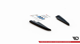 Heck Ansatz Flaps Diffusor passend für Maserati Ghibli Mk3 schwarz Hochglanz