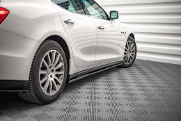 Seitenschweller Ansatz Cup Leisten passend für Maserati Ghibli Mk3 schwarz Hochglanz