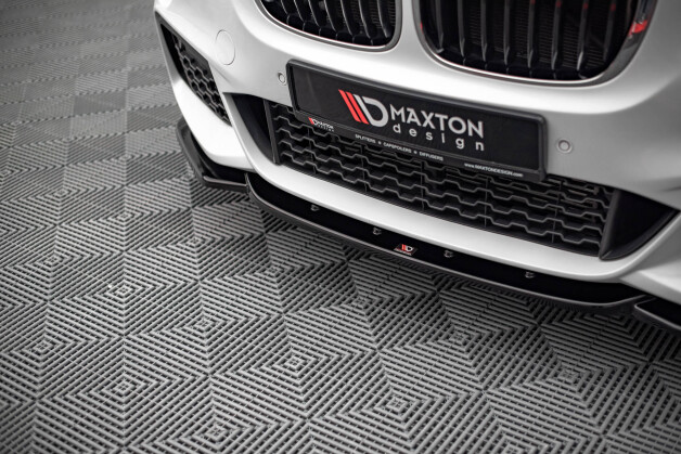 Cup Spoilerlippe Front Ansatz V.1 passend für BMW X1 M-Paket F48 schwarz Hochglanz