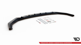 Cup Spoilerlippe Front Ansatz V.1 passend für BMW X1 M-Paket F48 schwarz Hochglanz