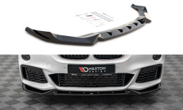 Cup Spoilerlippe Front Ansatz V.2 passend für BMW X1 M-Paket F48 schwarz Hochglanz