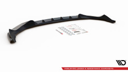 Cup Spoilerlippe Front Ansatz V.2 passend für BMW X1 M-Paket F48 schwarz Hochglanz