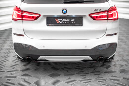 Mittlerer Cup Diffusor Heck Ansatz für BMW X1 M-Paket F48 schwarz Hochglanz