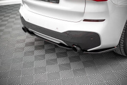 Mittlerer Cup Diffusor Heck Ansatz passend für BMW X1 M-Paket F48 / F48 Facelift schwarz Hochglanz