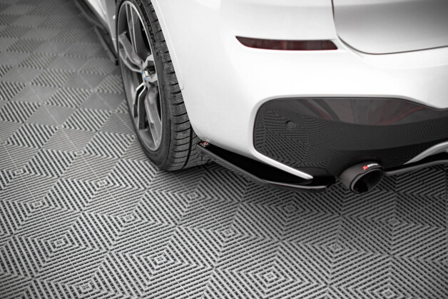 Heck Ansatz Flaps Diffusor passend für BMW X1 M-Paket F48 / F48 Facelift schwarz Hochglanz
