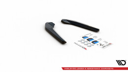 Heck Ansatz Flaps Diffusor passend für BMW X1 M-Paket F48 / F48 Facelift schwarz Hochglanz