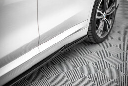 Seitenschweller Ansatz Cup Leisten passend für BMW X1 M-Paket F48 / F48 Facelift schwarz Hochglanz