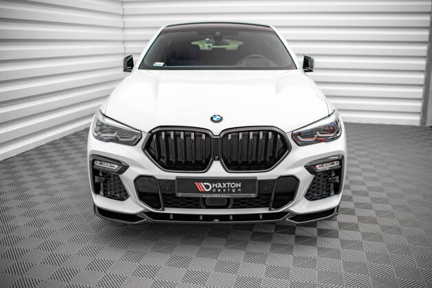 Cup Spoilerlippe Front Ansatz V.1 passend für BMW X6 M-Paket G06 schwarz Hochglanz