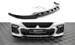 Cup Spoilerlippe Front Ansatz V.1 passend für BMW X6 M-Paket G06 schwarz Hochglanz