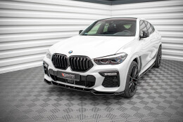 Cup Spoilerlippe Front Ansatz V.1 passend für BMW X6 M-Paket G06 schwarz Hochglanz