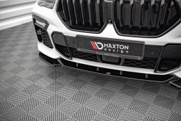 Cup Spoilerlippe Front Ansatz V.1 passend für BMW X6 M-Paket G06 schwarz Hochglanz