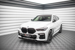 Cup Spoilerlippe Front Ansatz V.2 passend für BMW X6 M-Paket G06 schwarz Hochglanz
