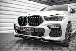 Street+ Spoilerlippe Front Ansatz V.2 passend für BMW X6 M-Paket G06 schwarz Hochglanz