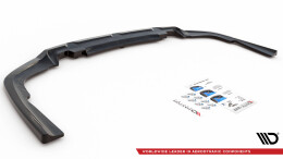 Mittlerer Cup Diffusor Heck Ansatz V.1 passend für BMW X6 M-Paket G06 schwarz Hochglanz