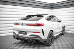 Street+ Mittlerer Diffusor RACE Heck Ansatz V.1 passend für BMW X6 M-Paket G06 schwarz Hochglanz