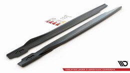 Seitenschweller Ansatz Cup Leisten für V.1 für BMW X6 M F96 / X6 M-Paket G06 schwarz Hochglanz