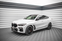 Street+ Seitenschweller Leisten V.1 passend für BMW X6 M F96 / X6 M-Paket G06 schwarz Hochglanz