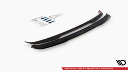 Heck Spoiler Aufsatz Abrisskante passend für Volvo V60 R-Design Mk2 schwarz Hochglanz