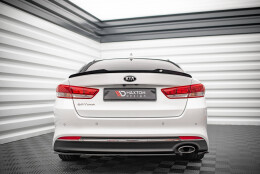 Heck Spoiler Aufsatz Abrisskante passend für Kia Optima Mk4 schwarz Hochglanz