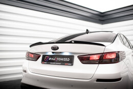 Heck Spoiler Aufsatz Abrisskante passend für Kia Optima Mk4 schwarz Hochglanz