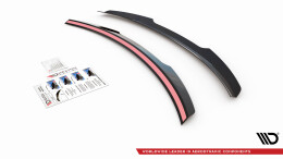 Heck Spoiler Aufsatz Abrisskante passend für Kia Optima Mk4 schwarz Hochglanz