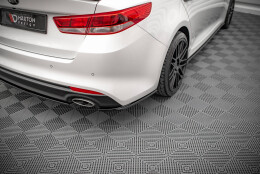Heck Ansatz Flaps Diffusor passend für Kia Optima Mk4 schwarz Hochglanz