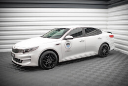 Seitenschweller Ansatz Cup Leisten passend für Kia Optima Mk4 schwarz Hochglanz