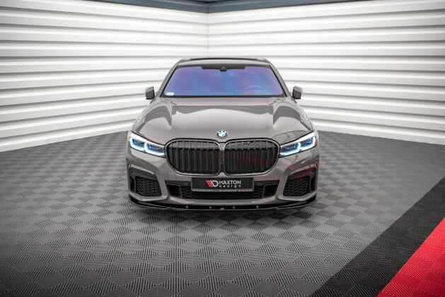 Cup Spoilerlippe Front Ansatz V.1 für BMW 7 M-Paket G11 / G12 FL schwarz Hochglanz