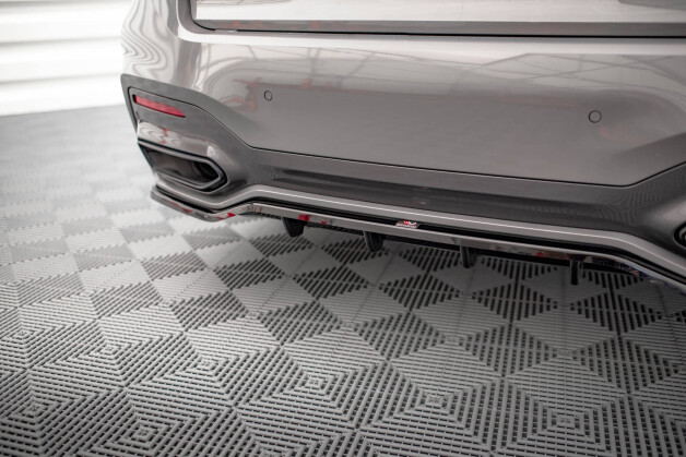 Mittlerer Cup Diffusor Heck Ansatz V.1 passend für BMW 7 M-Paket G11 / G12 Facelift schwarz Hochglanz
