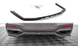 Mittlerer Cup Diffusor Heck Ansatz V.1 passend für BMW 7 M-Paket G11 / G12 Facelift schwarz Hochglanz