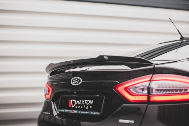 Heck Spoiler Aufsatz Abrisskante passend für Ford Mondeo Mk5 schwarz Hochglanz