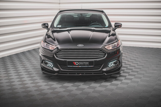 Cup Spoilerlippe Front Ansatz passend für Ford Mondeo Mk5 schwarz Hochglanz