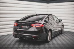 Heck Ansatz Flaps Diffusor passend für Ford Mondeo Mk5 schwarz Hochglanz