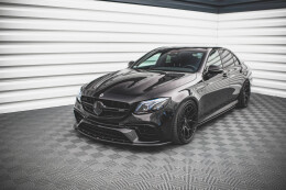 Cup Spoilerlippe Front Ansatz V.3 für Mercedes E63 AMG Kombi/Limo S213/W213 schwarz Hochglanz