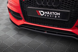 Cup Spoilerlippe Front Ansatz V.2 passend für Audi S3 / A3 S-Line 8V Limousine / Cabrio schwarz Hochglanz