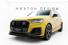 Cup Spoilerlippe Front Ansatz V.1 passend für Audi SQ7 /Q7 S-Line Mk2 (4M) Facelift schwarz Hochglanz