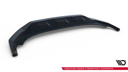 Cup Spoilerlippe Front Ansatz V.1 passend für Audi SQ7 /Q7 S-Line Mk2 (4M) Facelift schwarz Hochglanz