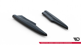 Heck Ansatz Flaps Diffusor passend für Audi SQ7 Mk2 (4M) Facelift schwarz Hochglanz