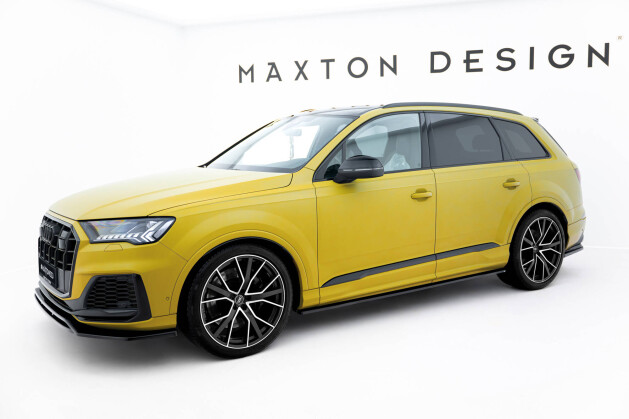 Seitenschweller Ansatz Cup Leisten V.1 passend für Audi SQ7 / Q7 S-Line Mk2 (4M) Facelift schwarz Hochglanz