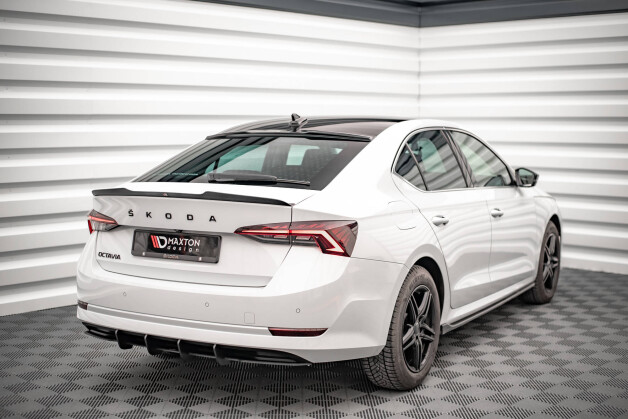 Heck Spoiler Aufsatz Abrisskante passend für Skoda Octavia Liftback Mk4 schwarz Hochglanz