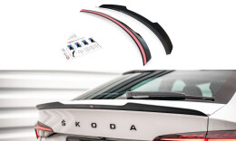 Heck Spoiler Aufsatz Abrisskante passend für Skoda Octavia Liftback Mk4 schwarz Hochglanz