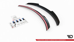 Heck Spoiler Aufsatz Abrisskante passend für Skoda Octavia Liftback Mk4 schwarz Hochglanz