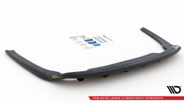 Mittlerer Cup Diffusor Heck Ansatz DTM Look passend für Skoda Octavia Mk4 schwarz Hochglanz