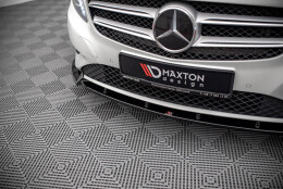 Cup Spoilerlippe Front Ansatz V.1 passend für Mercedes-Benz A W176 schwarz Hochglanz